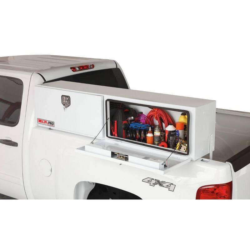 Crescent Jobox 72 in. White Steel Top Mount Truck Tool Box with Mounting Kit - 577000