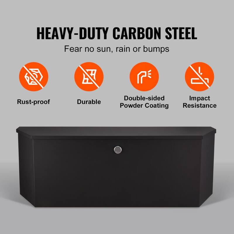 VEVOR Trailer Tongue Box, Carbon Steel Truck Tool Box Chest, Heavy Duty Trailer Box Storage with Lock and Keys, Utility Tool - T36X12X12INCHJ5V8V0-0711