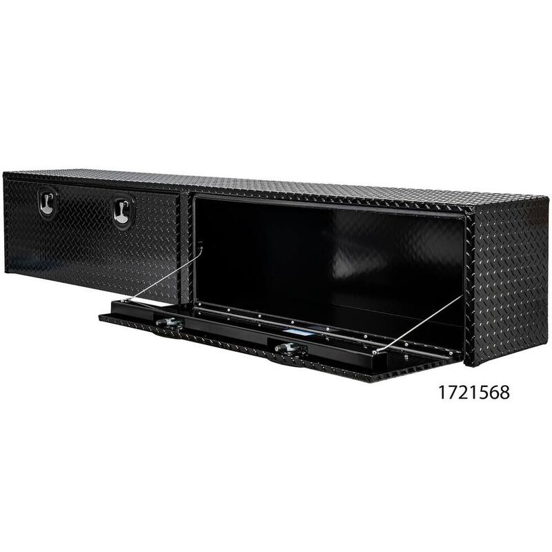 Buyers Products Company 96 in. Black Diamond Tread Aluminum Top Mount Truck Tool Box - 1721568