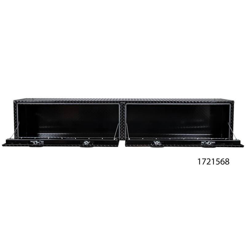 Buyers Products Company 96 in. Black Diamond Tread Aluminum Top Mount Truck Tool Box - 1721568