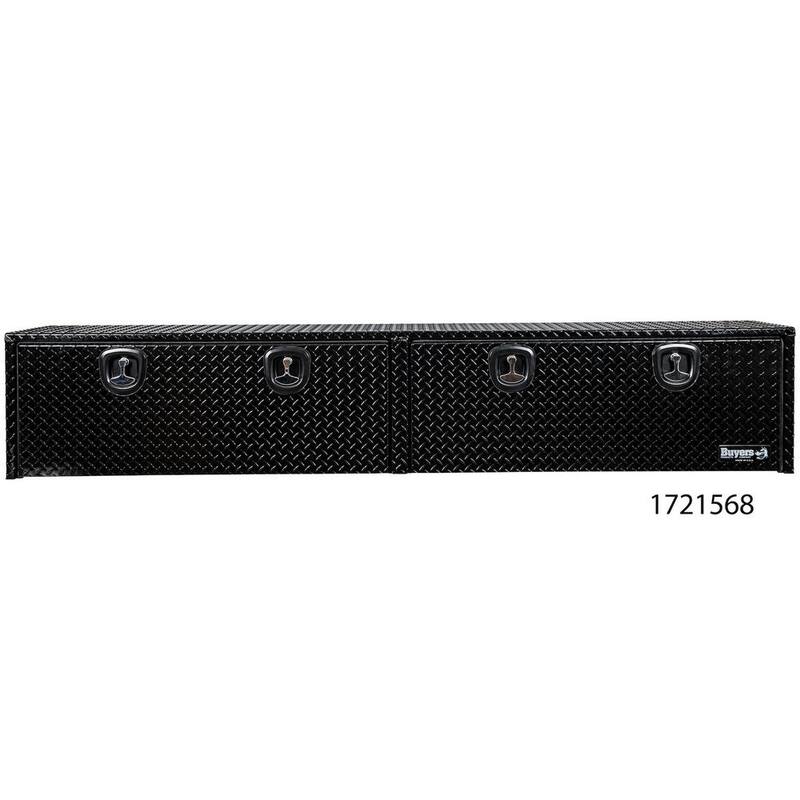Buyers Products Company 96 in. Black Diamond Tread Aluminum Top Mount Truck Tool Box - 1721568