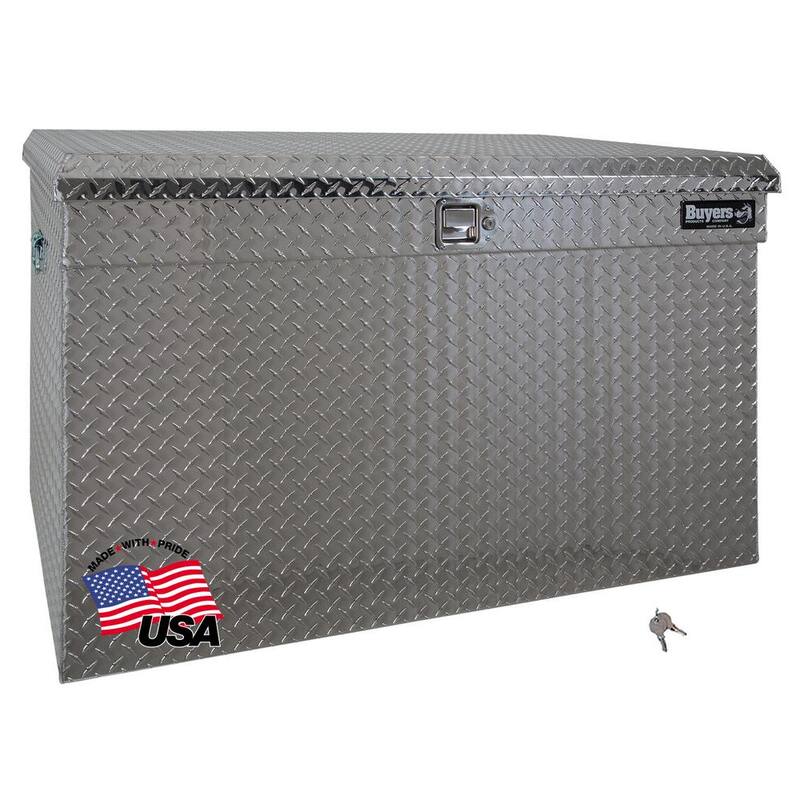 Buyer's Products 49 x 24 x 24 In Diamond Tread Aluminum All-Purpose Jumbo Chest Truck Toolbox - 1712110