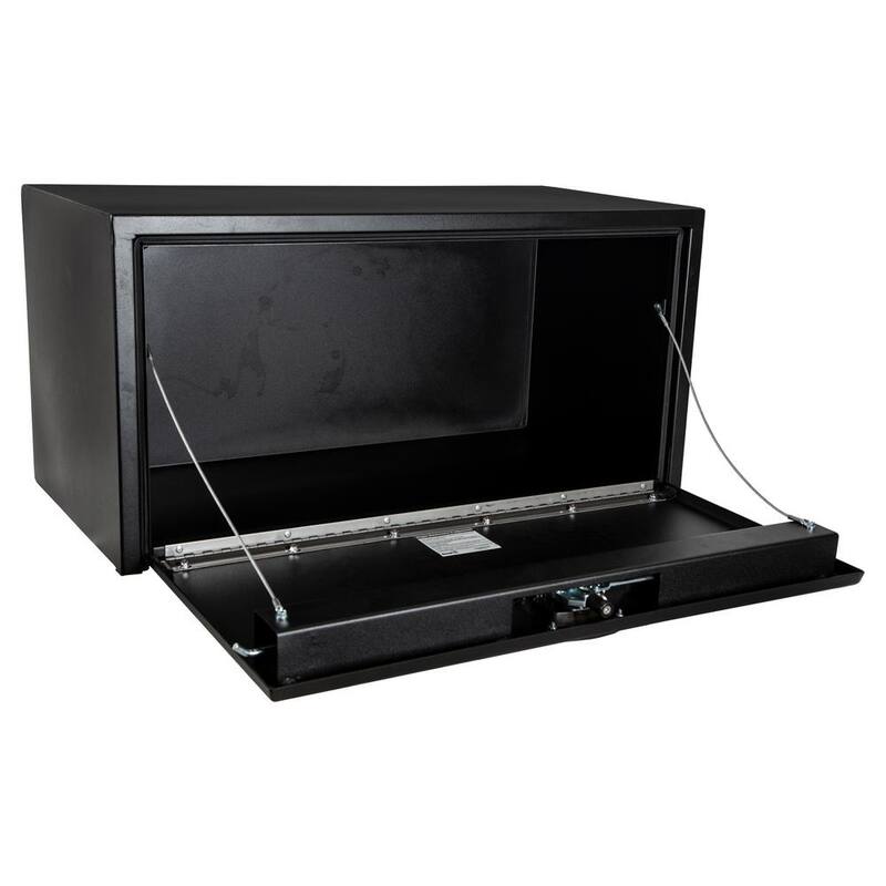 Buyers Products Company 18 in. x 18 in. x 36 in. Matte Black Textured Steel Underbody Truck Tool Box - 1732505