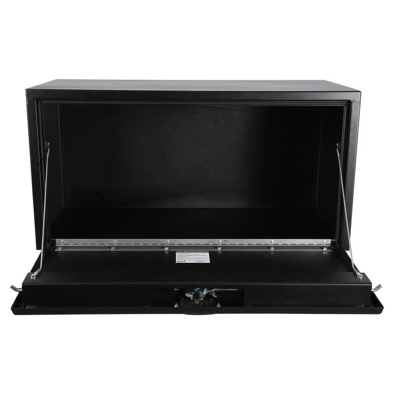 Buyers Products Company 18 in. x 18 in. x 36 in. Matte Black Textured Steel Underbody Truck Tool Box - 1732505