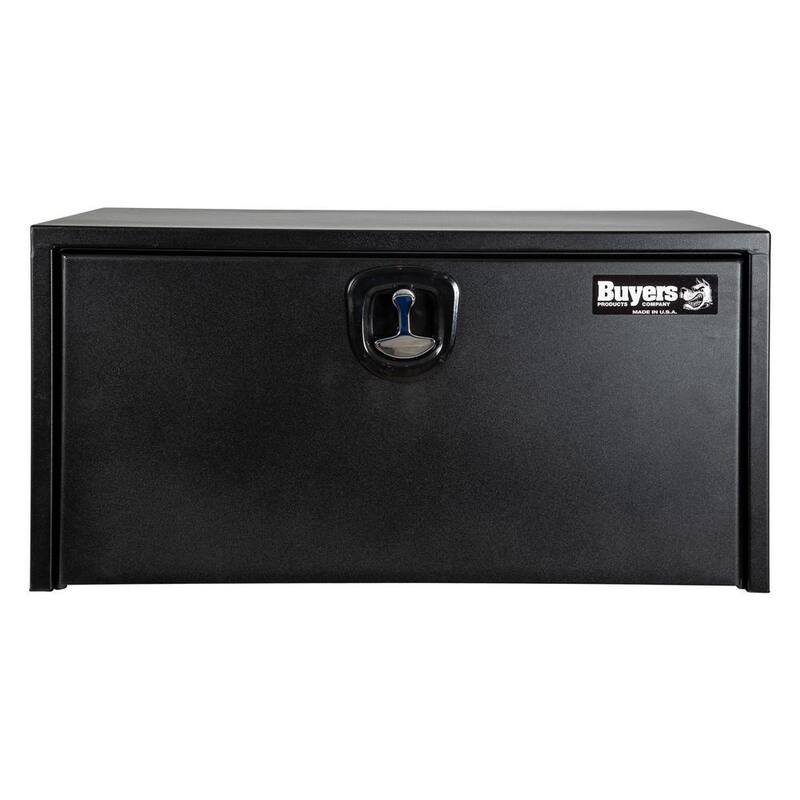 Buyers Products Company 18 in. x 18 in. x 36 in. Matte Black Textured Steel Underbody Truck Tool Box - 1732505
