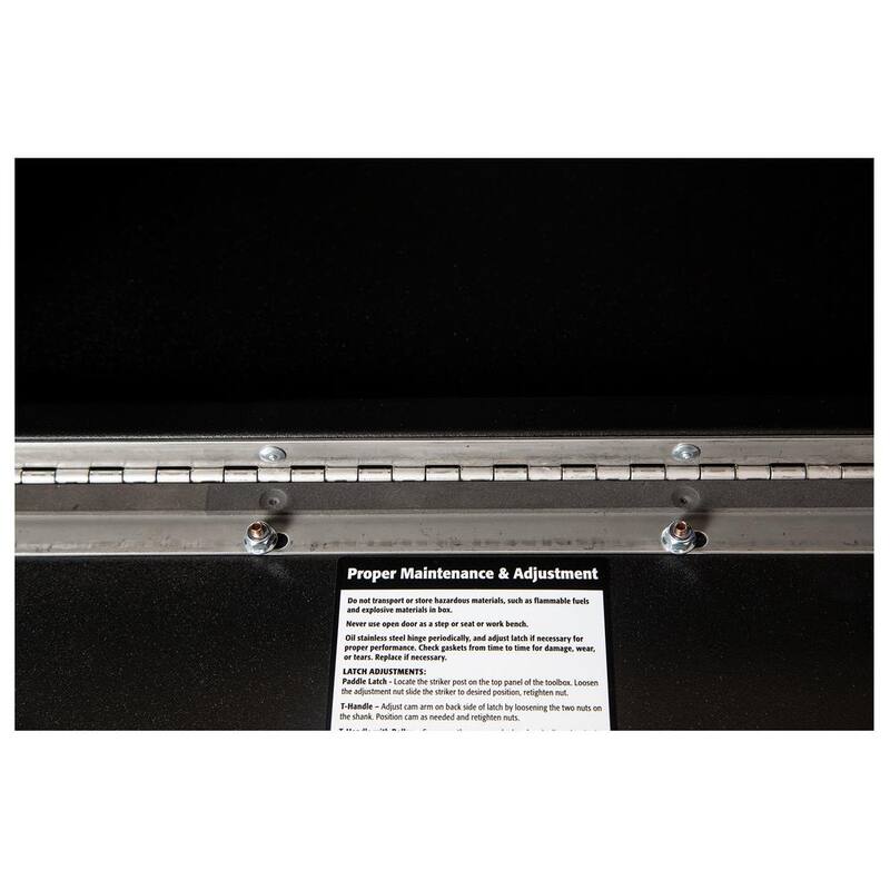 Buyers Products Company 18 in. x 18 in. x 36 in. Matte Black Textured Steel Underbody Truck Tool Box - 1732505