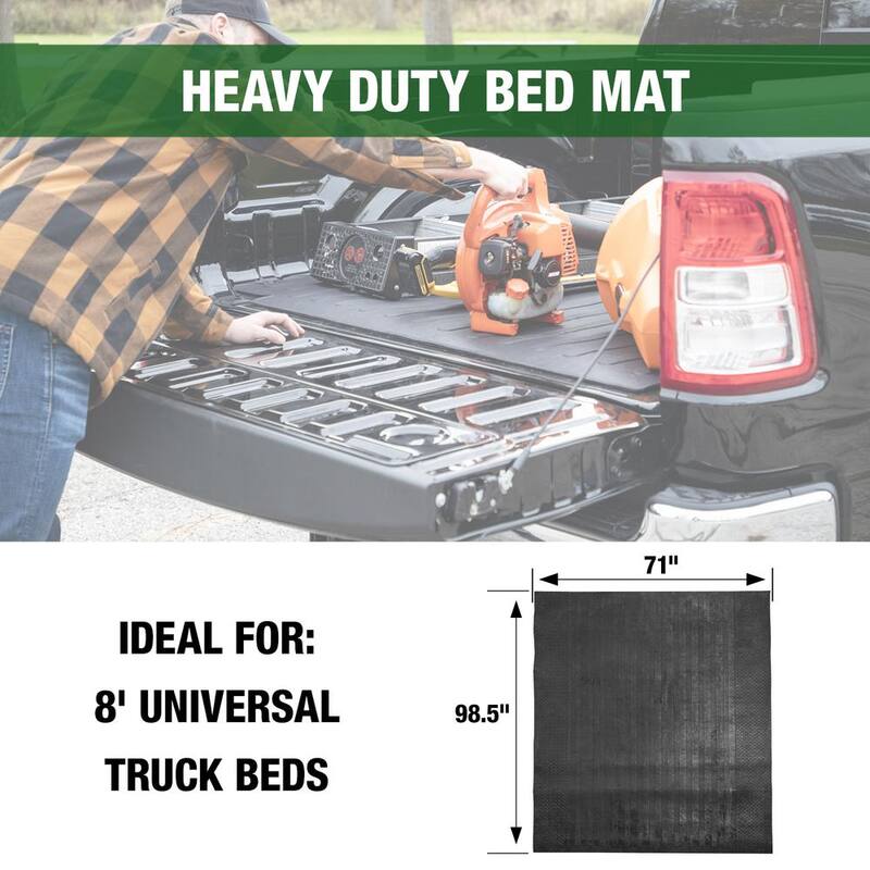 Boomerang RUBBER, INC 46 in. x 95 in. Universal Fit Truck Bed Mat Utility Cargo Liner Anti Fatigue Trim to Fit Floor Mat - TM420BAGGED