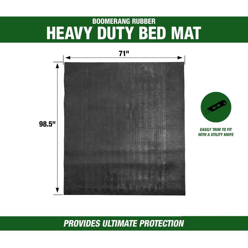 Boomerang RUBBER, INC 46 in. x 95 in. Universal Fit Truck Bed Mat Utility Cargo Liner Anti Fatigue Trim to Fit Floor Mat - TM420BAGGED