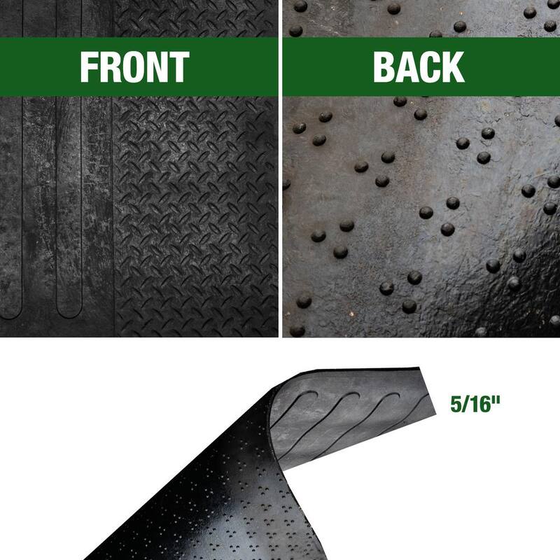 Boomerang RUBBER, INC 46 in. x 95 in. Universal Fit Truck Bed Mat Utility Cargo Liner Anti Fatigue Trim to Fit Floor Mat - TM420BAGGED