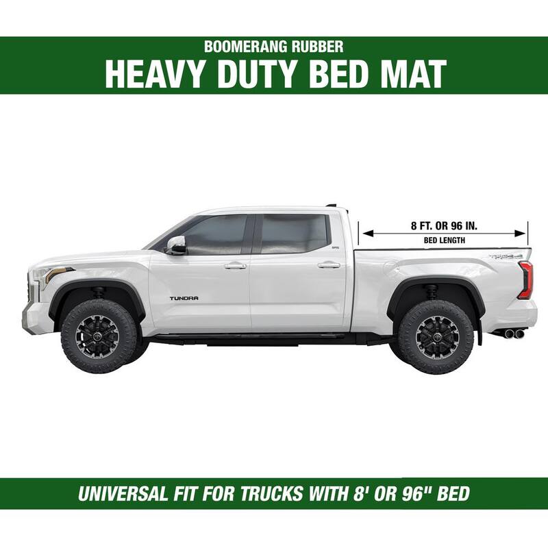 Boomerang RUBBER, INC 46 in. x 95 in. Universal Fit Truck Bed Mat Utility Cargo Liner Anti Fatigue Trim to Fit Floor Mat - TM420BAGGED