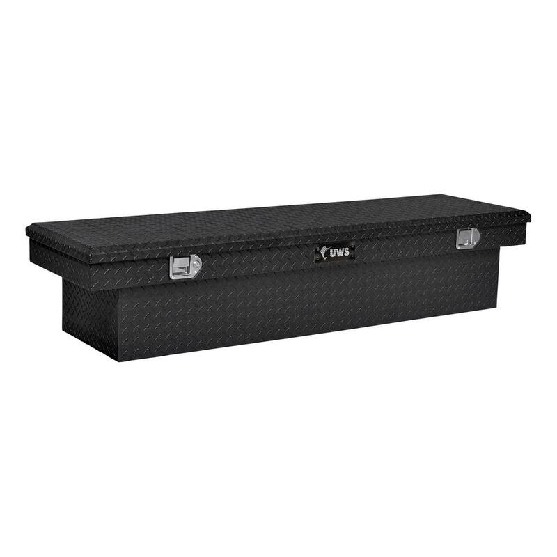 UWS 72.875 in. Matte Black Aluminum Full Size Crossbed Truck Tool Box - EC10643
