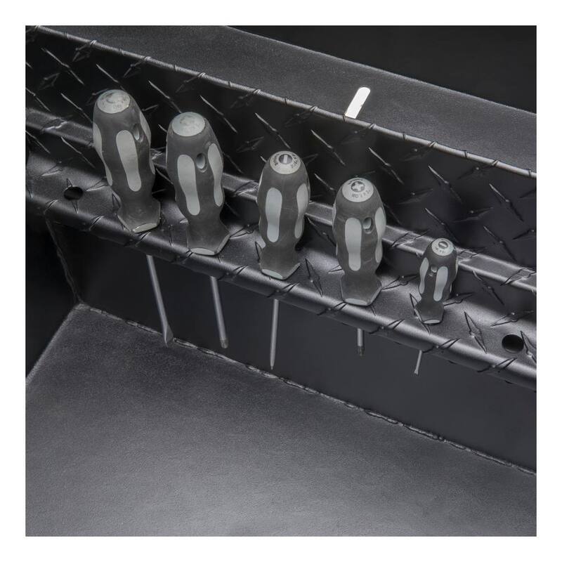 UWS 72.875 in. Matte Black Aluminum Full Size Crossbed Truck Tool Box - EC10643