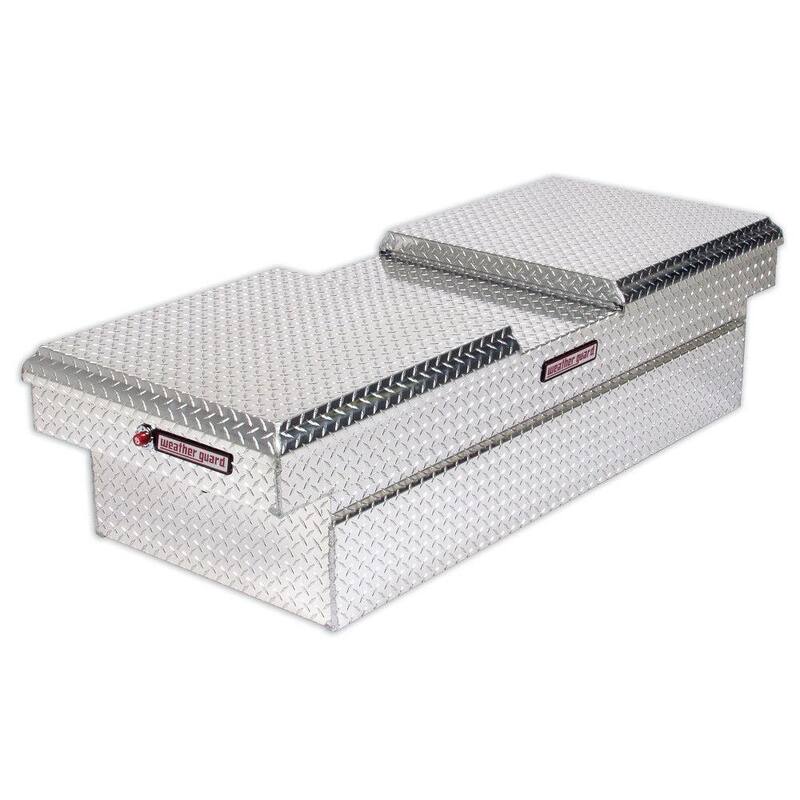 Weather Guard 71.5 Diamond Plate Aluminum Full Size Crossbed Truck Tool Box - 114-0-01