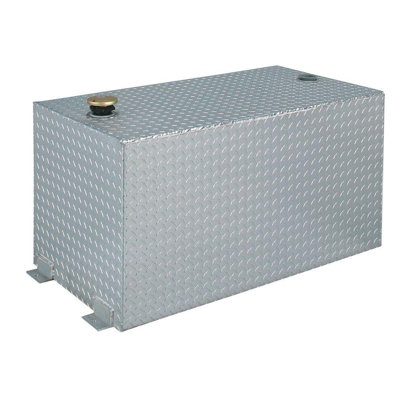 Crescent Jobox Rectangular Aluminum Liquid Transfer Tank in Silver Metallic - 438000