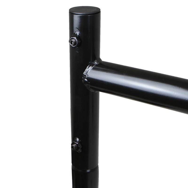 STARK USA 650 lbs. Load Capacity Universal Dual Bar Heavy-Duty Adjustable Cargo Truck Ladder Pick Up Rack in Black - 26500