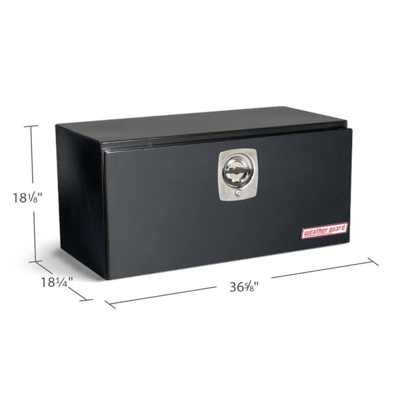 Weather Guard 36.63 Gloss Black Steel Underbody Truck Tool Box - 536-5-02
