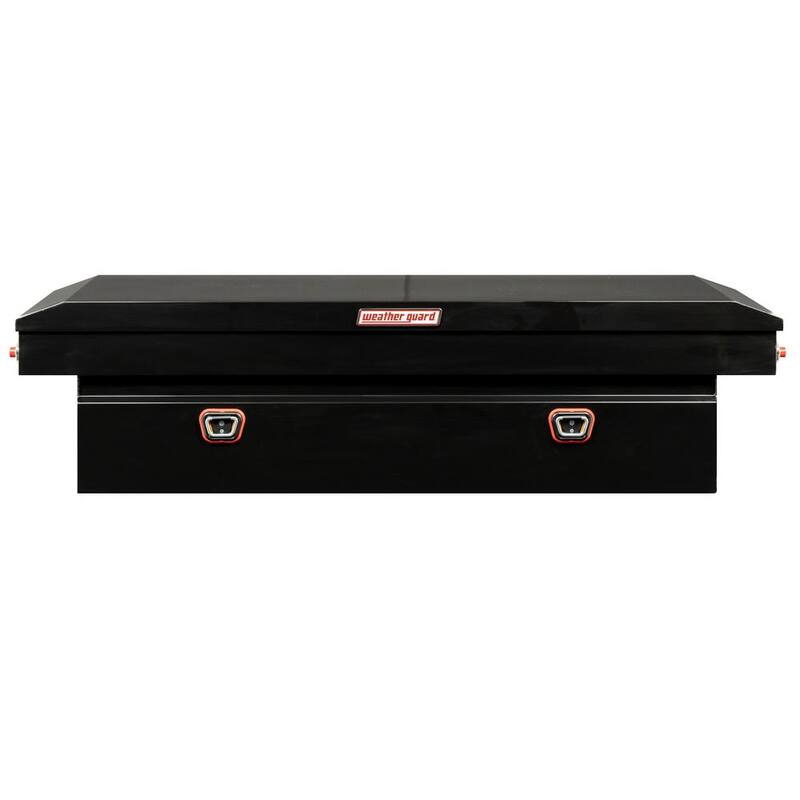 Weather Guard 72 in. Gloss Black Steel Full Size Crossbed Truck Tool Box - 116-5-03