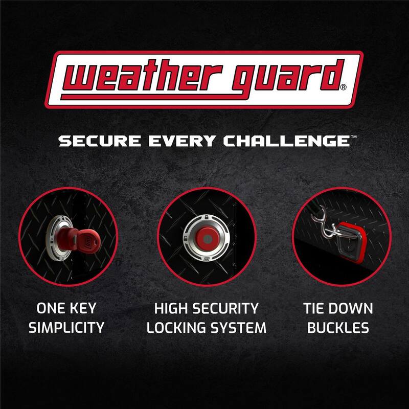Weather Guard 72 in. Gloss Black Steel Full Size Crossbed Truck Tool Box - 116-5-03