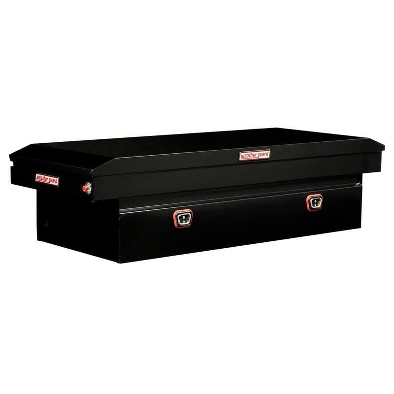 Weather Guard 72 in. Gloss Black Steel Full Size Crossbed Truck Tool Box - 116-5-03