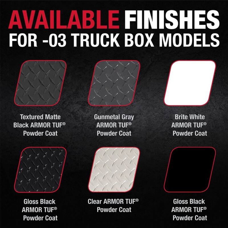 Weather Guard 72 in. Gloss Black Steel Full Size Crossbed Truck Tool Box - 116-5-03