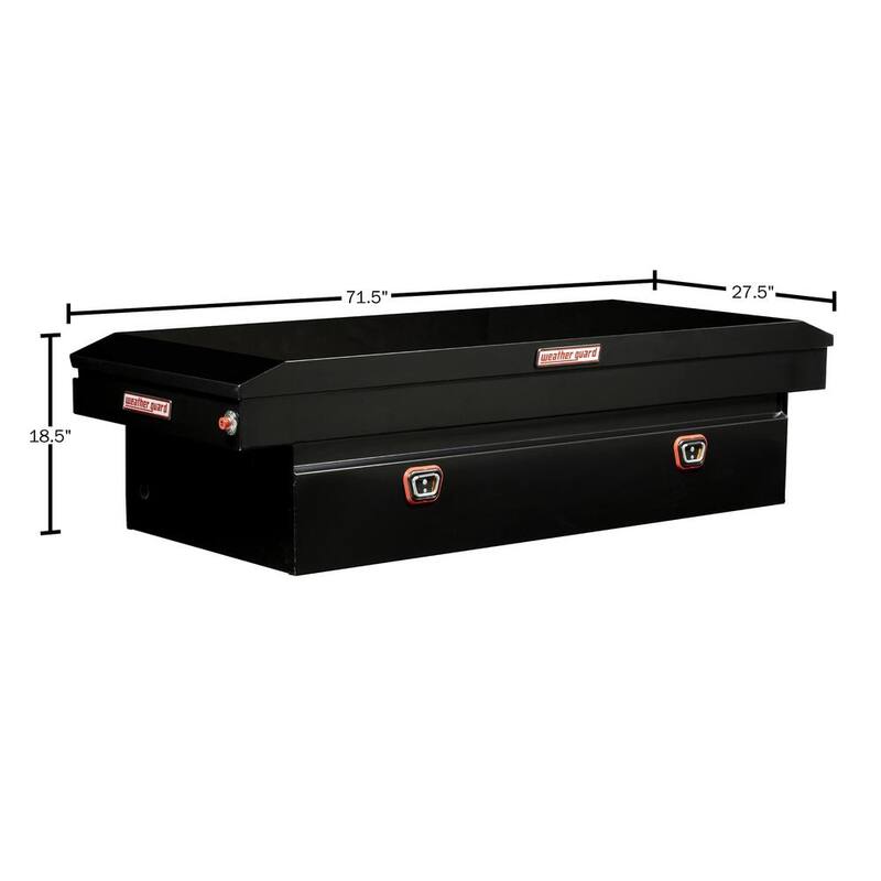 Weather Guard 72 in. Gloss Black Steel Full Size Crossbed Truck Tool Box - 116-5-03