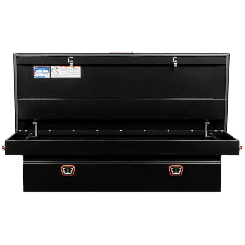Weather Guard 72 in. Gloss Black Steel Full Size Crossbed Truck Tool Box - 116-5-03
