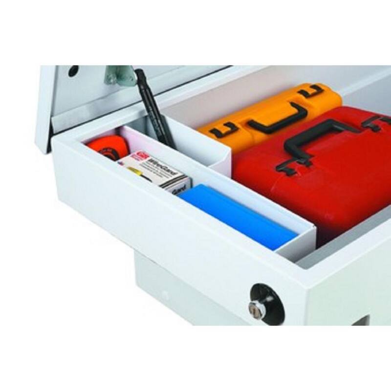 Crescent Jobox 71 in. White Steel Full Size Crossover Single Lid Truck Tool Box with Pushbutton Gear-Lock - PSC1455000