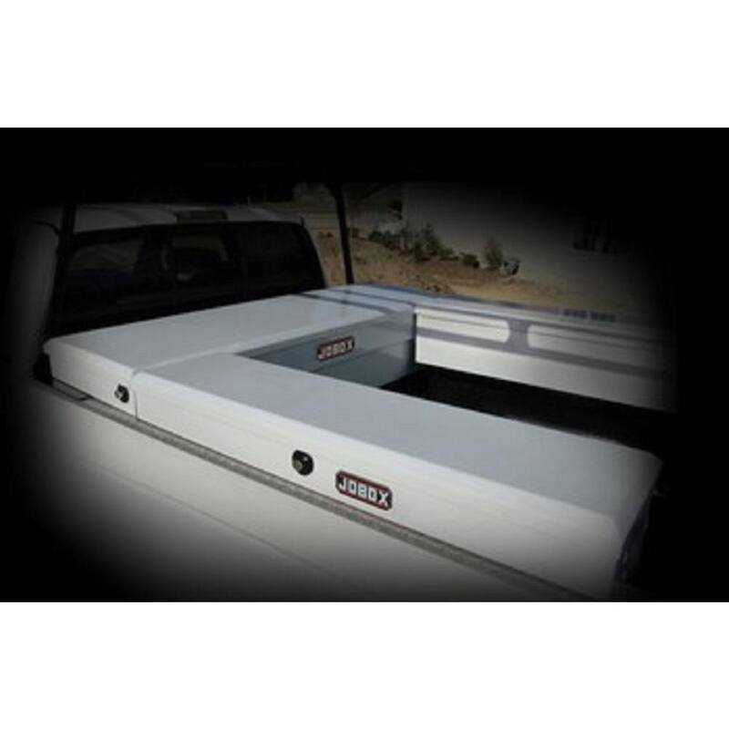 Crescent Jobox 71 in. White Steel Full Size Crossover Single Lid Truck Tool Box with Pushbutton Gear-Lock - PSC1455000