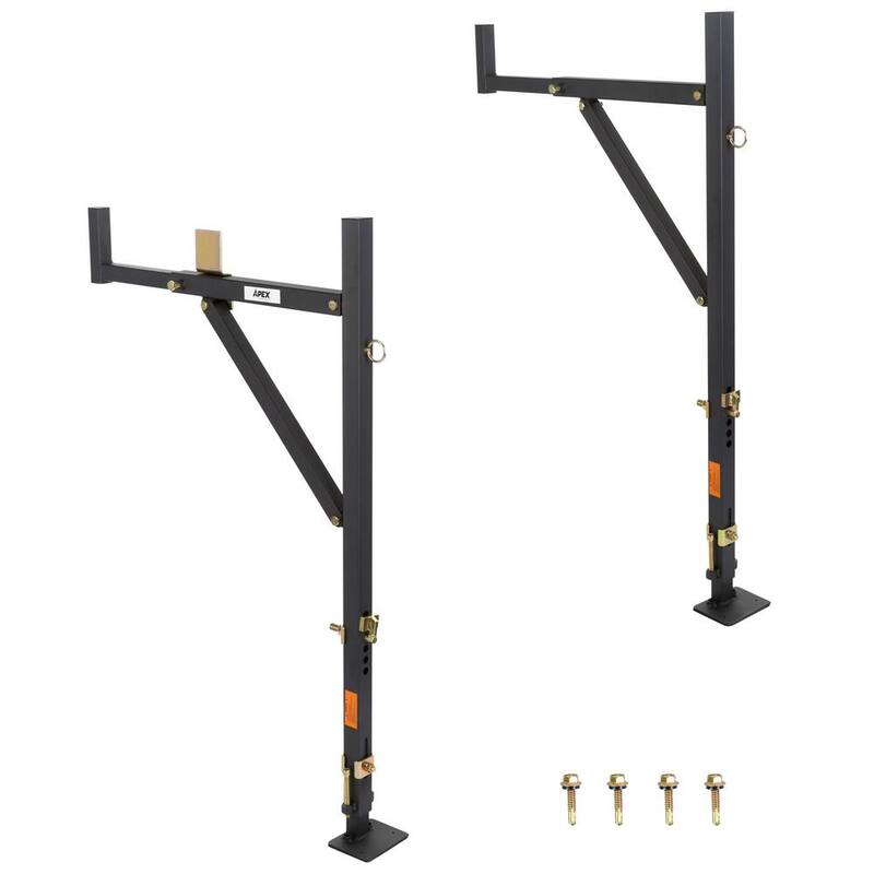 Elevate Outdoor 250 lbs. Adjustable No-Drill Steel Ladder Rack - NDSLR
