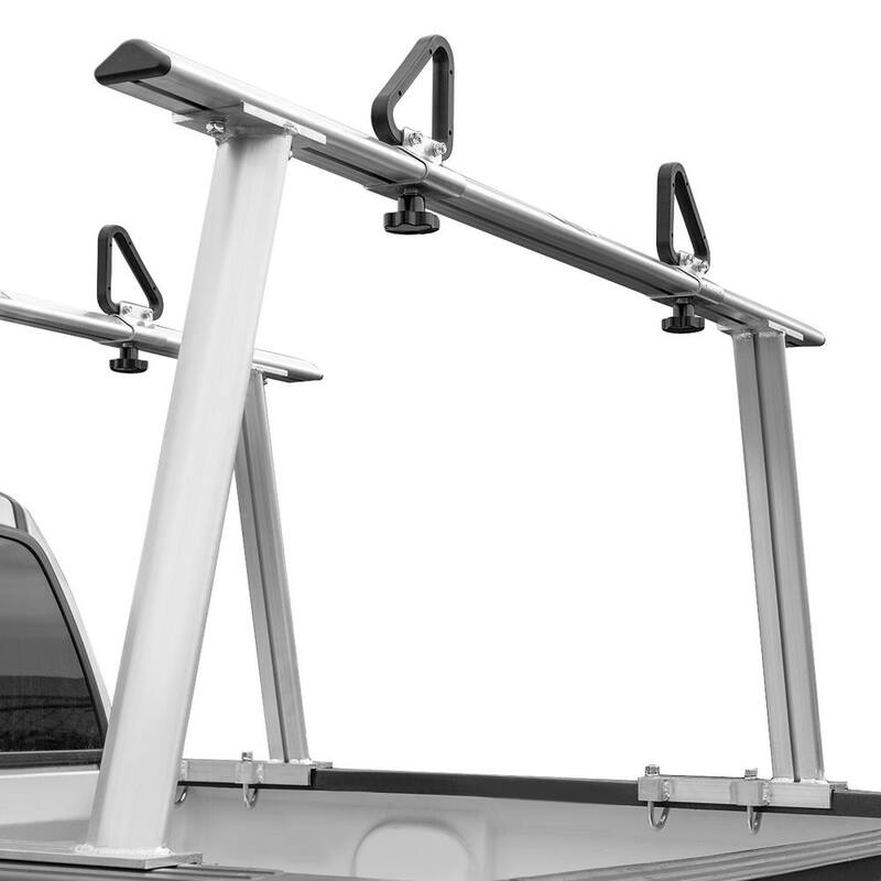 STARK USA 40 lbs. Aluminum Adjustable Pickup Truck Ladder Racks (Maximum 1,000 lbs. Weight Capacity) - 26507-H1