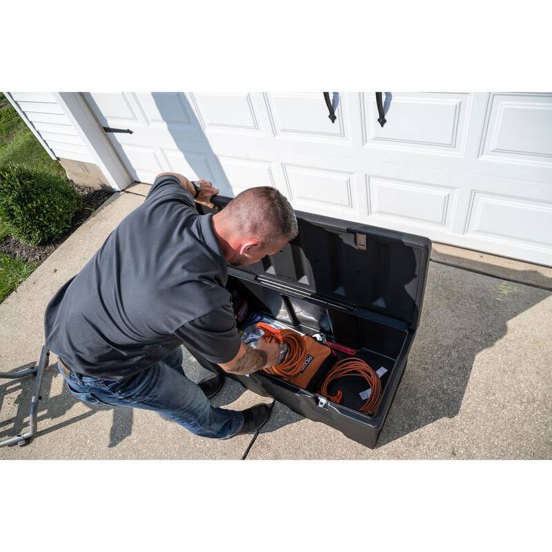 Buyers Products Company 23 in. x 25 in. x 77 in. Matte Black Plastic All-Purpose Truck Tool Box Chest - 1712260