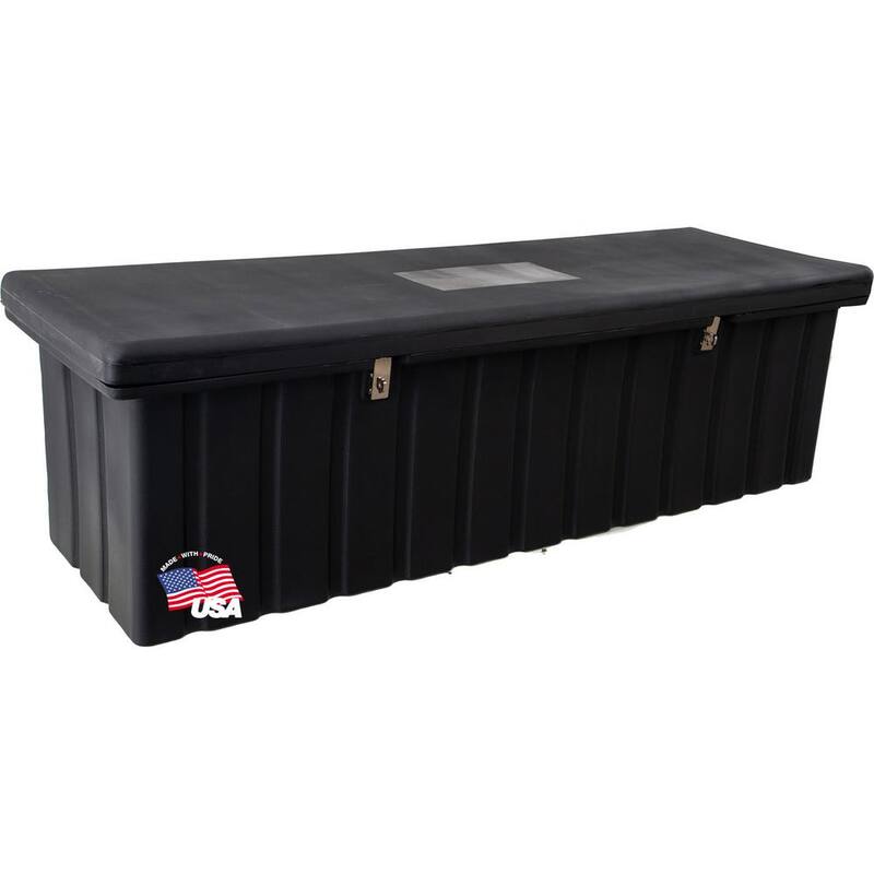 Buyers Products Company 23 in. x 25 in. x 77 in. Matte Black Plastic All-Purpose Truck Tool Box Chest - 1712260
