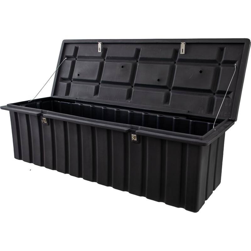 Buyers Products Company 23 in. x 25 in. x 77 in. Matte Black Plastic All-Purpose Truck Tool Box Chest - 1712260