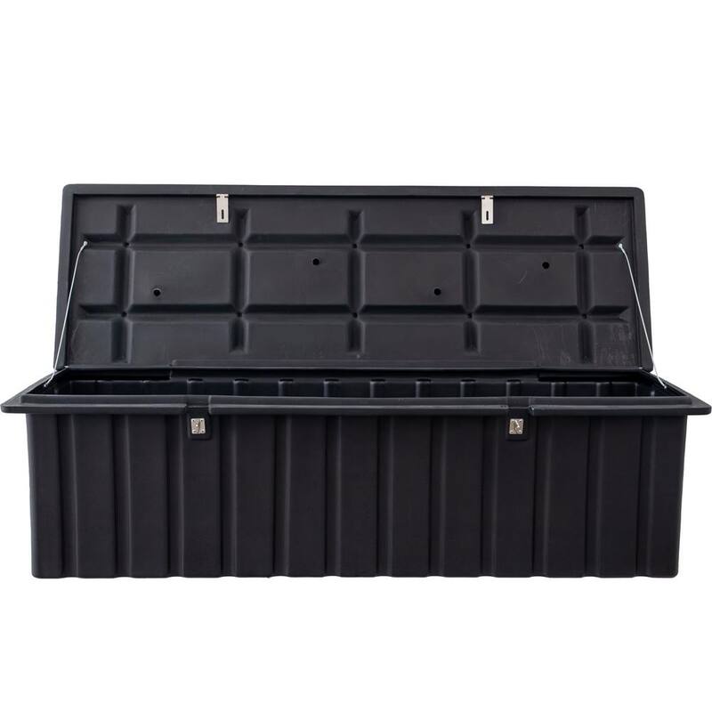 Buyers Products Company 23 in. x 25 in. x 77 in. Matte Black Plastic All-Purpose Truck Tool Box Chest - 1712260