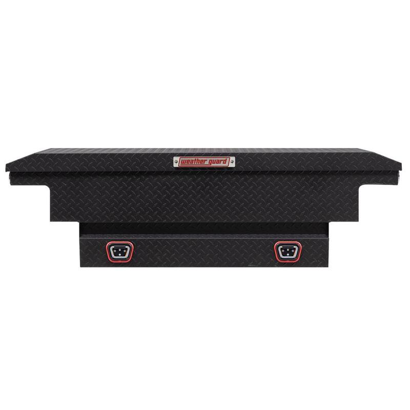 Weather Guard 62.5 in. Matte Black Aluminum Compact Low Profile Crossover Truck Tool Box - 131-52-04