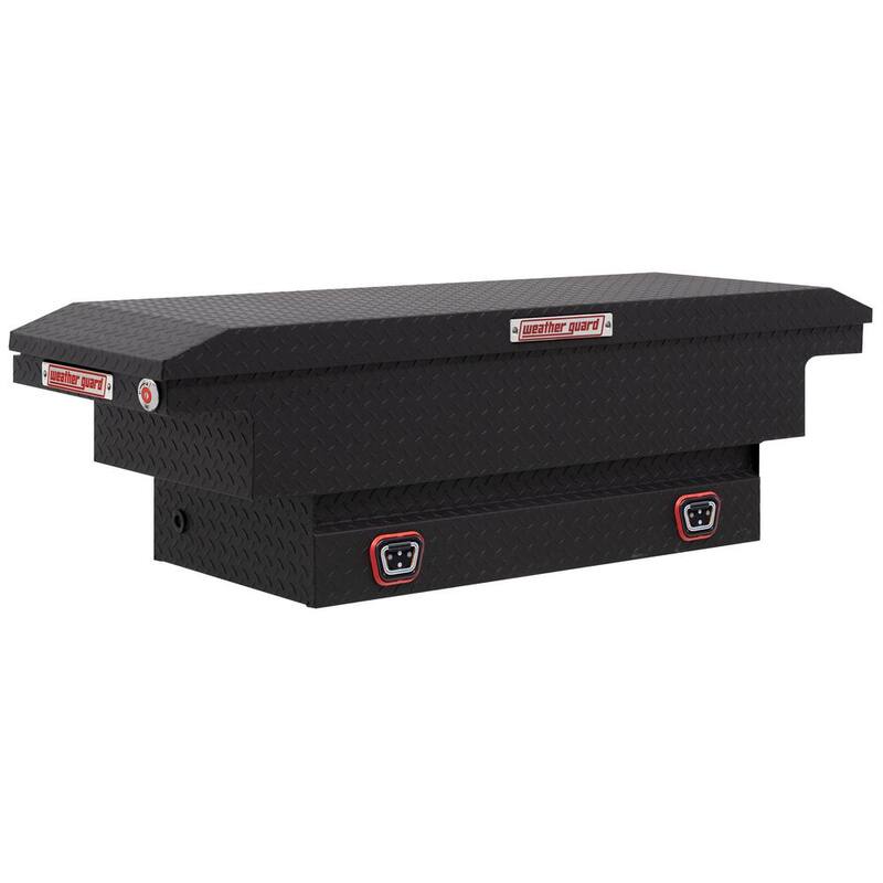 Weather Guard 62.5 in. Matte Black Aluminum Compact Low Profile Crossover Truck Tool Box - 131-52-04