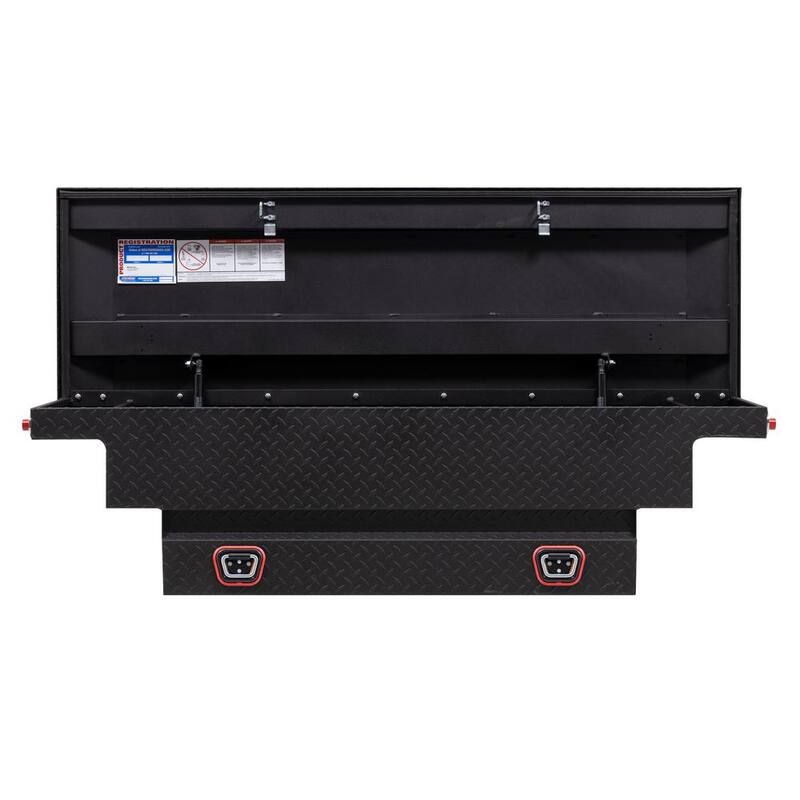 Weather Guard 62.5 in. Matte Black Aluminum Compact Low Profile Crossover Truck Tool Box - 131-52-04