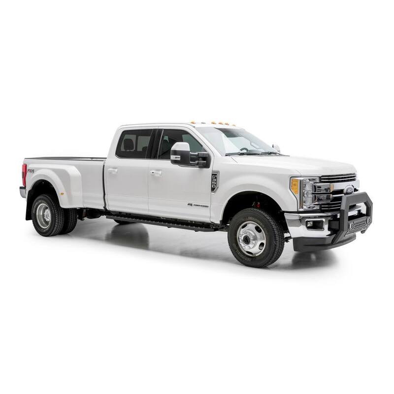 Aries RidgeStep Black Steel 6-1/2 x 91-Inch Running Boards, Select Ford F-150, F-250, F-350, F-450, F-550 Super Duty Crew Cab - 2055519