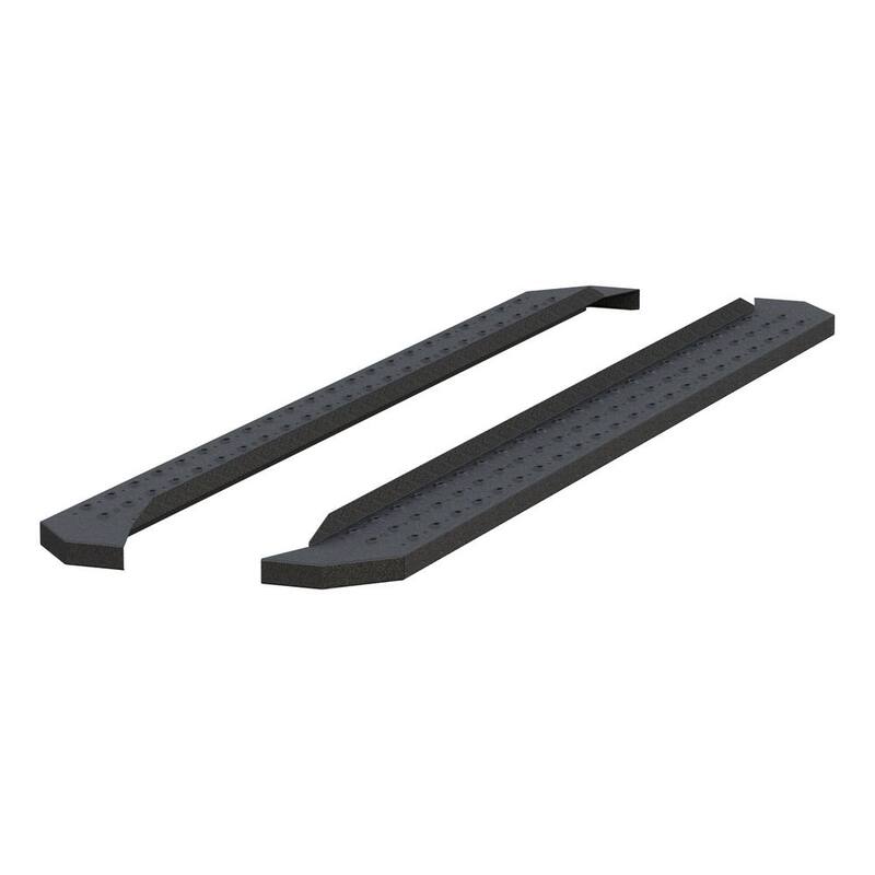 Aries RidgeStep Black Steel 6-1/2 x 91-Inch Running Boards, Select Ford F-150, F-250, F-350, F-450, F-550 Super Duty Crew Cab - 2055519