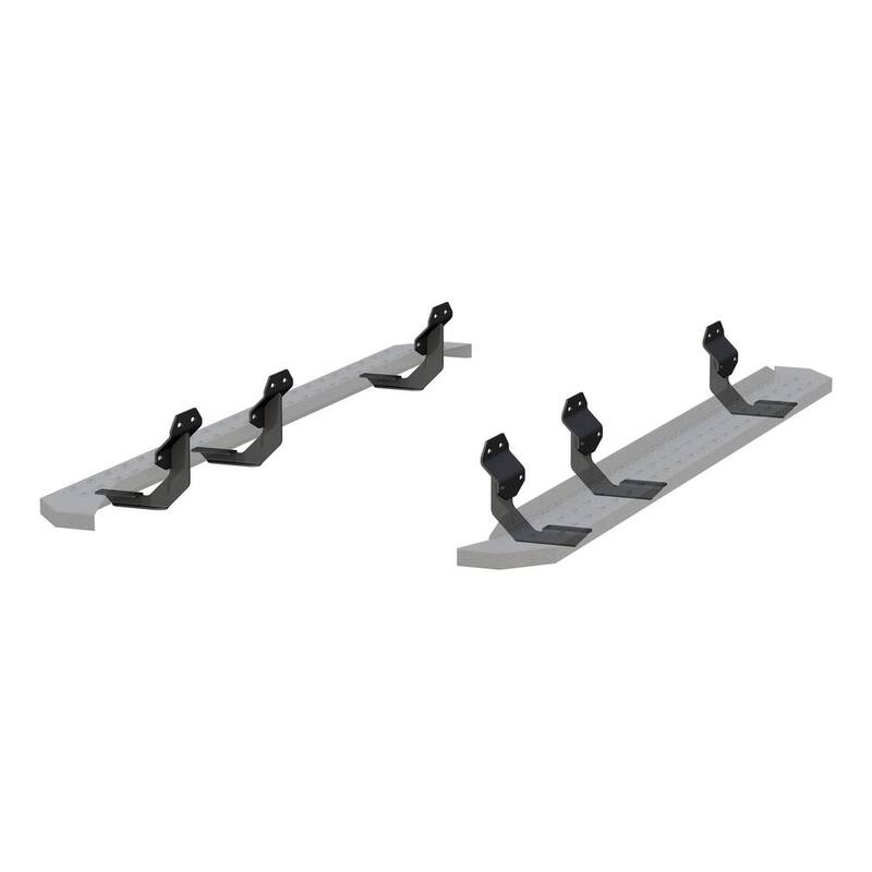 Aries RidgeStep Black Steel 6-1/2 x 91-Inch Running Boards, Select Ford F-150, F-250, F-350, F-450, F-550 Super Duty Crew Cab - 2055519
