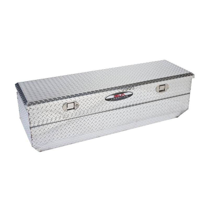 Crescent Jobox 61 in. Diamond Plate Aluminum Full Size Gear-Lock Truck Tool Box Chest with Gear-Lock Latch - 1-350000