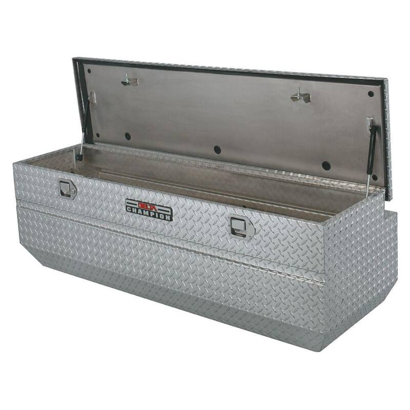 Crescent Jobox 61 in. Diamond Plate Aluminum Full Size Gear-Lock Truck Tool Box Chest with Gear-Lock Latch - 1-350000