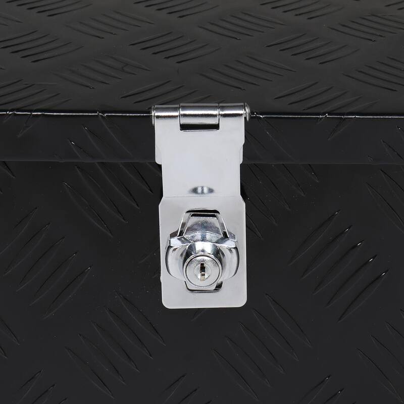 Karl home 49 in. Black Aluminum Underbody Truck Tool Box with Keys - 650602036695
