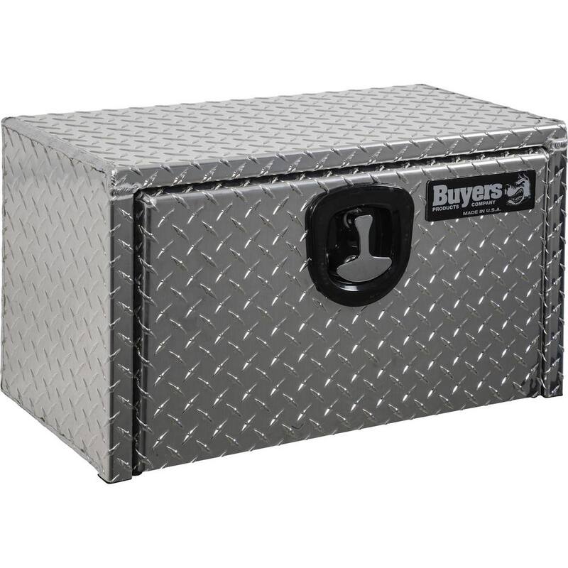 Buyers Products Company 14 in. x 12 in. x 24 in. Diamond Plate Tread Aluminum Underbody Truck Tool Box - 1705150