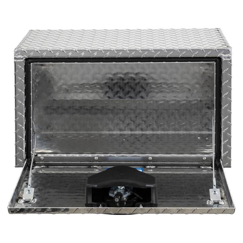 Buyers Products Company 14 in. x 12 in. x 24 in. Diamond Plate Tread Aluminum Underbody Truck Tool Box - 1705150