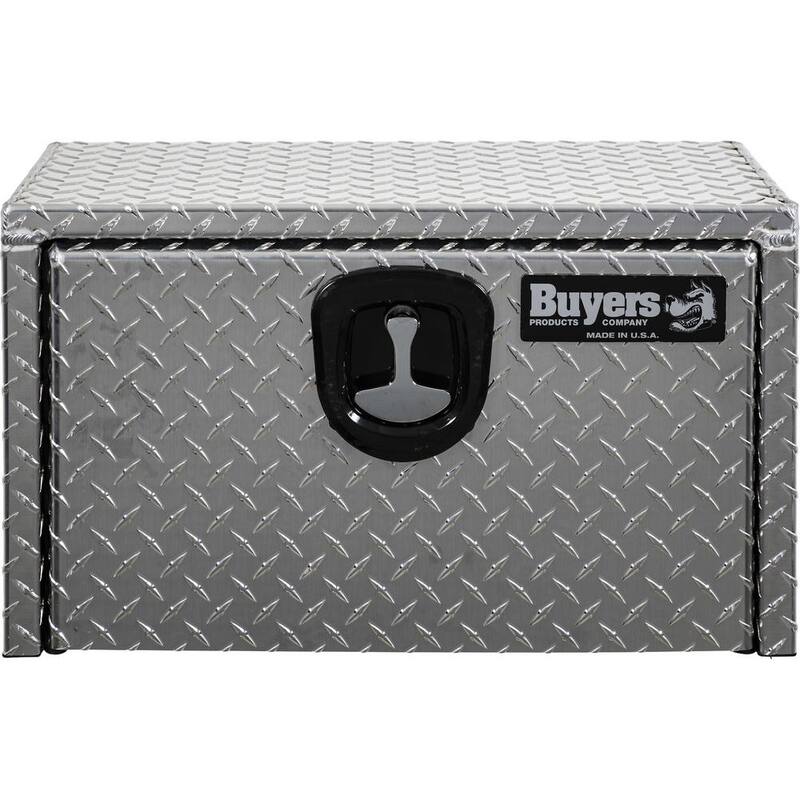 Buyers Products Company 14 in. x 12 in. x 24 in. Diamond Plate Tread Aluminum Underbody Truck Tool Box - 1705150