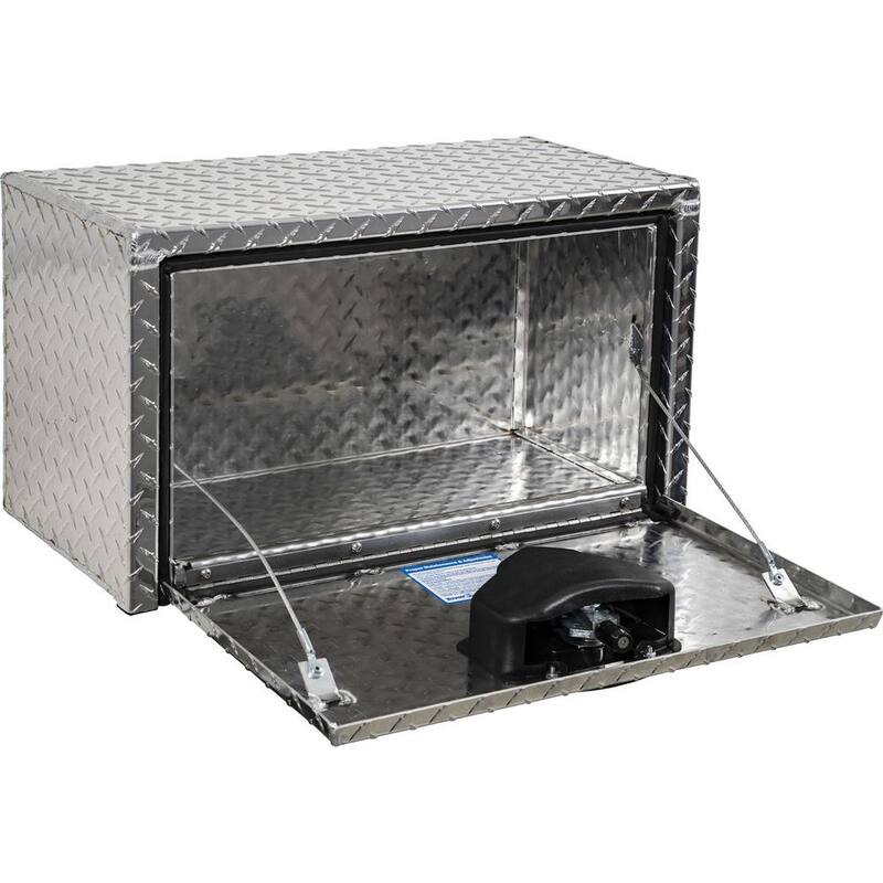 Buyers Products Company 14 in. x 12 in. x 24 in. Diamond Plate Tread Aluminum Underbody Truck Tool Box - 1705150
