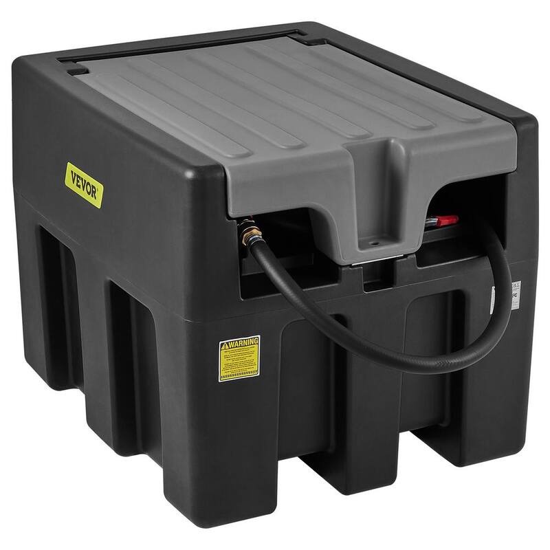 VEVOR Portable Diesel Tank, 58 Gal. Capacity and 10 GPM Flow Rate, Diesel Fuel Tank with 12V Electric Transfer Pump, Black - SLYXJLBDDWC9017X3V0-730