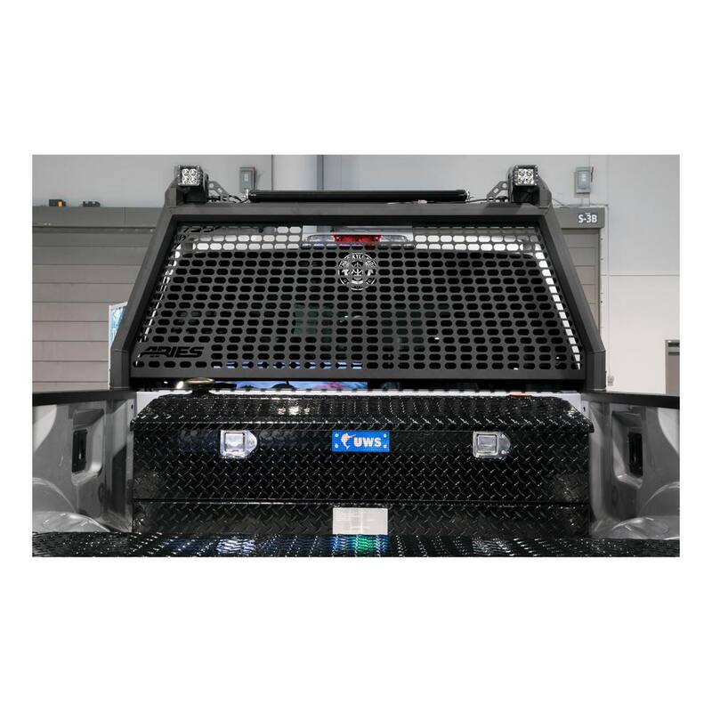 Aries AdvantEDGE Black Aluminum Headache Rack, Select Chevrolet Silverado, GMC Sierra - 1110104