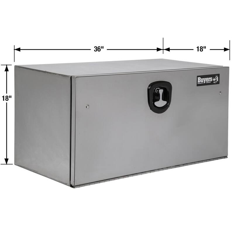 Buyers Products Company 18 in. x 18 in. x 36 in. Stainless Steel Underbody Truck Tool Box with Stainless Steel Door - 1702655